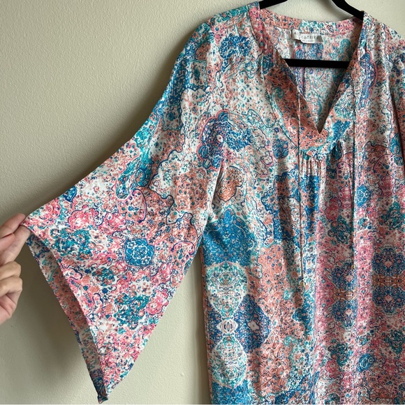 Alice & Trixie Paisley Patterned Silk Dress, Size Medium - Picture 6 of 6